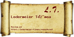 Ledermeier Tímea névjegykártya